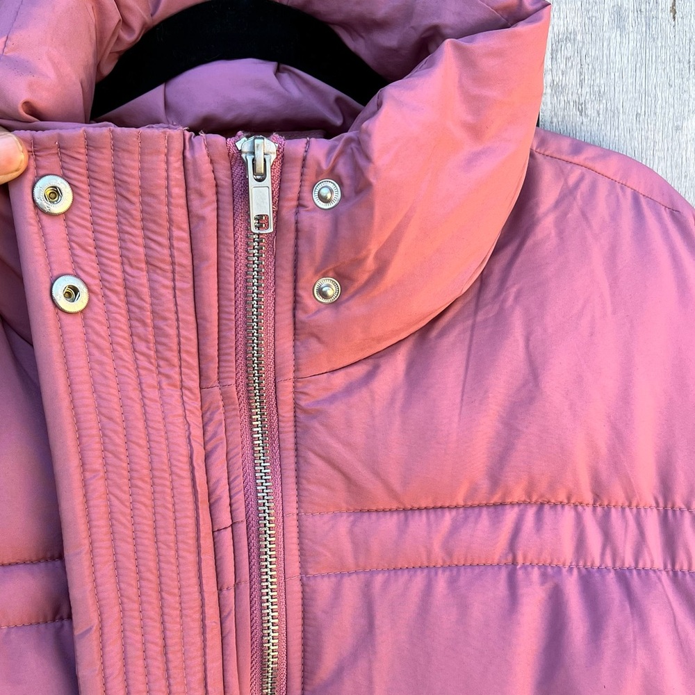 NWT Free People mauve pink rose full zip oversized winter puffer jacket - Picture 11 of 14